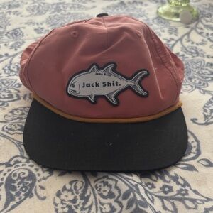Pink and Black Cap with Fish Patch